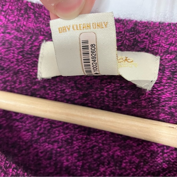 peck and peck Cashmere Sweater Small Purple Black Marled Cozy Warm Women’s - Picture 4 of 7